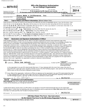 IRS Form 8879-EO Signature Authorization