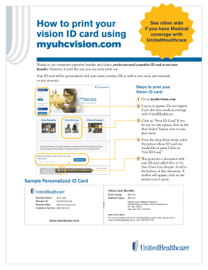 myuhcvision print id card