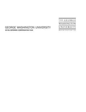 George Washington University Deferred Compensation Plan Form