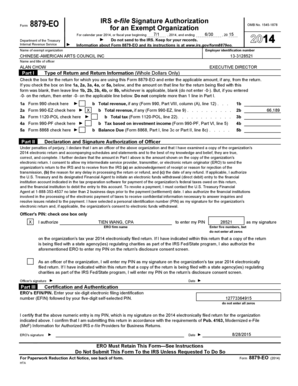 8879-EO IRS e-file Signature Authorization Form - caacarts