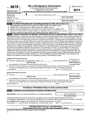 IRS Form 8879 Signature Authorization