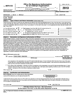 IRS Form 8879-EO for Exempt Organizations