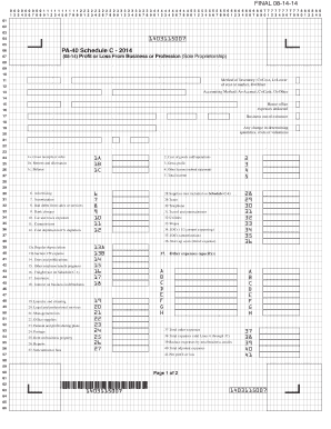 PA-40 Schedule C - 2014
