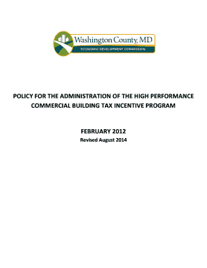 POLICY FOR THE ADMINISTRATION OF THE HIGH PERFORMANCE - hagerstownedc