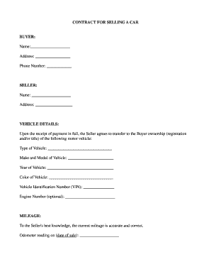Car Sale Agreement