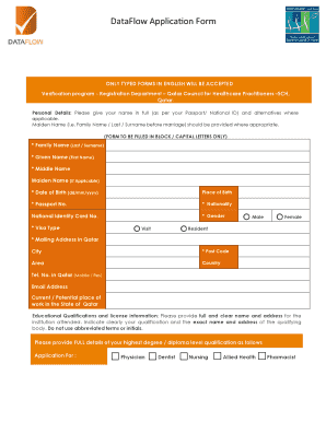 Qatar Healthcare Practitioner Registration Form