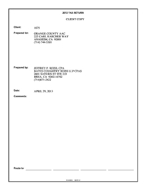 2012 Exempt Organization Return