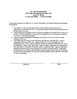 HIPAA Consent and Billing Authorization