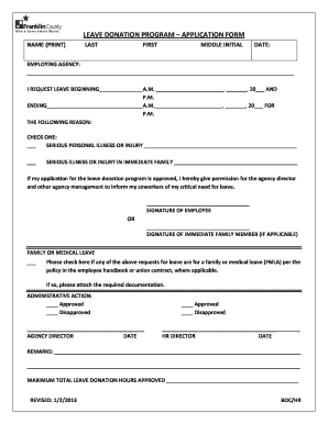 Leave Donation Program Application Form