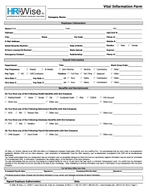 Employee Information Form