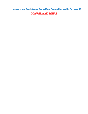 Homeowner Assistance Form - REO Properties