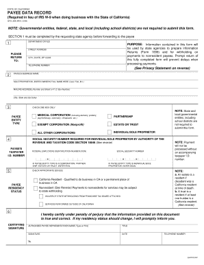 California Payee Data Record
