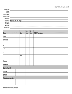 Proposal Outline Form