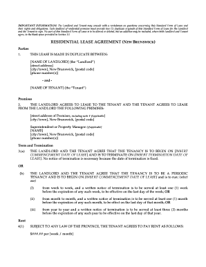 Residential Lease Agreement