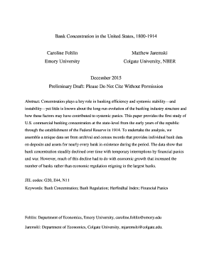 Bank Concentration in the United States 1800-1914 - American bb - cliometrics