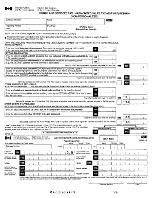 Canada GST/HST Return