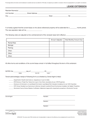 Lease Extension Agreement