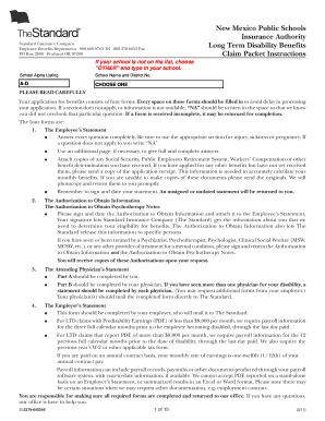 New Mexico Long Term Disability Claim Form