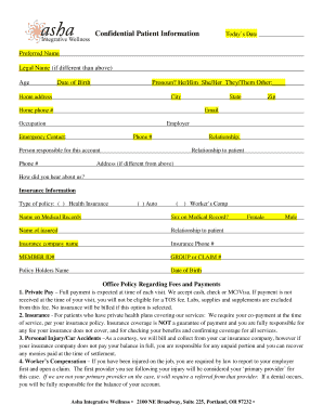 Patient Intake Form