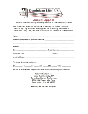 Annual Appeal Donation Form