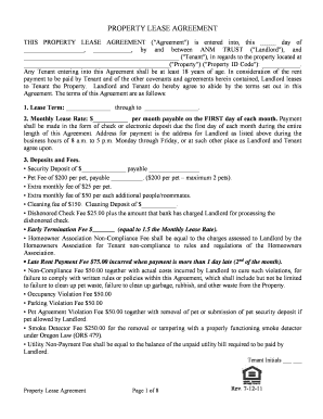 Property Lease Agreement