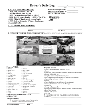 Driver's Daily Log