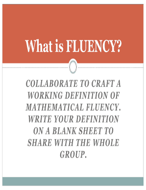 Mathematical Fluency Assessment Form
