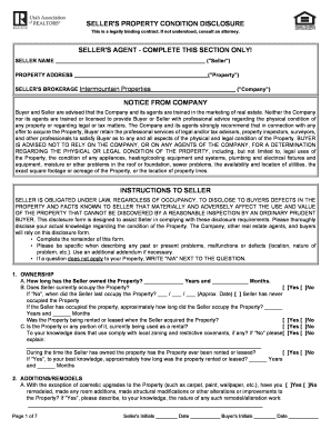 Seller's Property Condition Disclosure