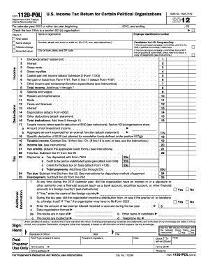 US Federal Form 1120-POL