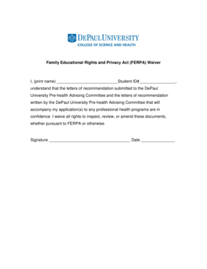 FERPA Waiver Form