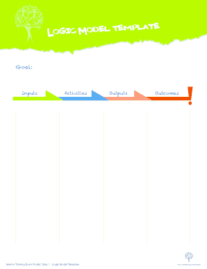 Logic model templates - c Model template Logi Goal: Inputs Activities Mentor Training Event Toolkit: Step 1 Logic Model Template Outputs Outcomes