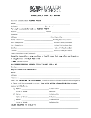 Emergency Contact Form