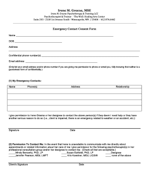Emergency Contact Consent Form