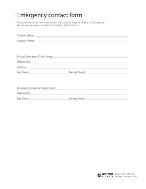 Emergency Contact Form