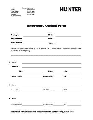Emergency Contact Form