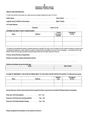 Emergency Contact Form