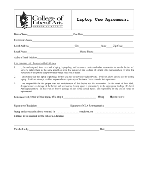 Laptop Use Agreement