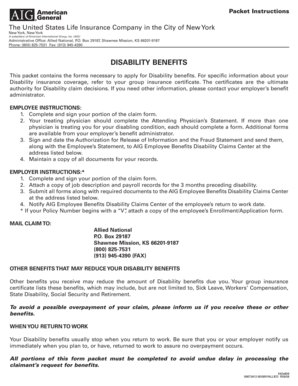 Disability Benefits Claim Form