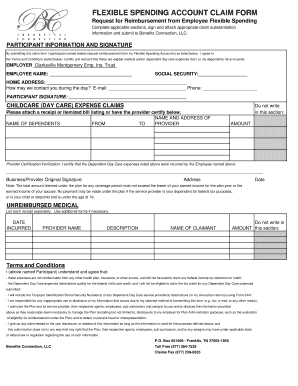 Flexible Spending Account Claim Form