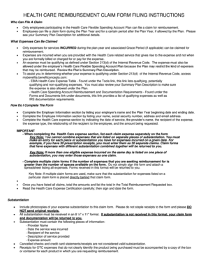 Health Care Reimbursement Claim Form