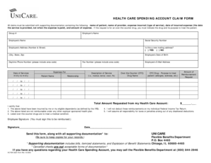 Health Care Spending Account Claim Form
