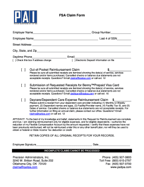 FSA Claim Form