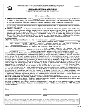 Texas Loan Assumption Addendum