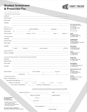 Student Investment & Protection Plan Application