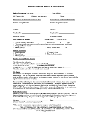 Authorization for Release of Information