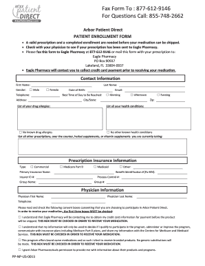 Arbor Patient Direct Enrollment Form