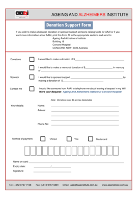 Donation Support Form