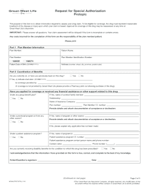Request for Special Authorization for Protopic