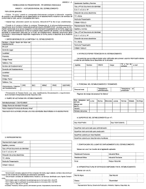 Formulario de Situación Inicial del Establecimiento Industrial