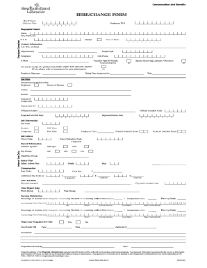 Hire Change Form OCG-801
